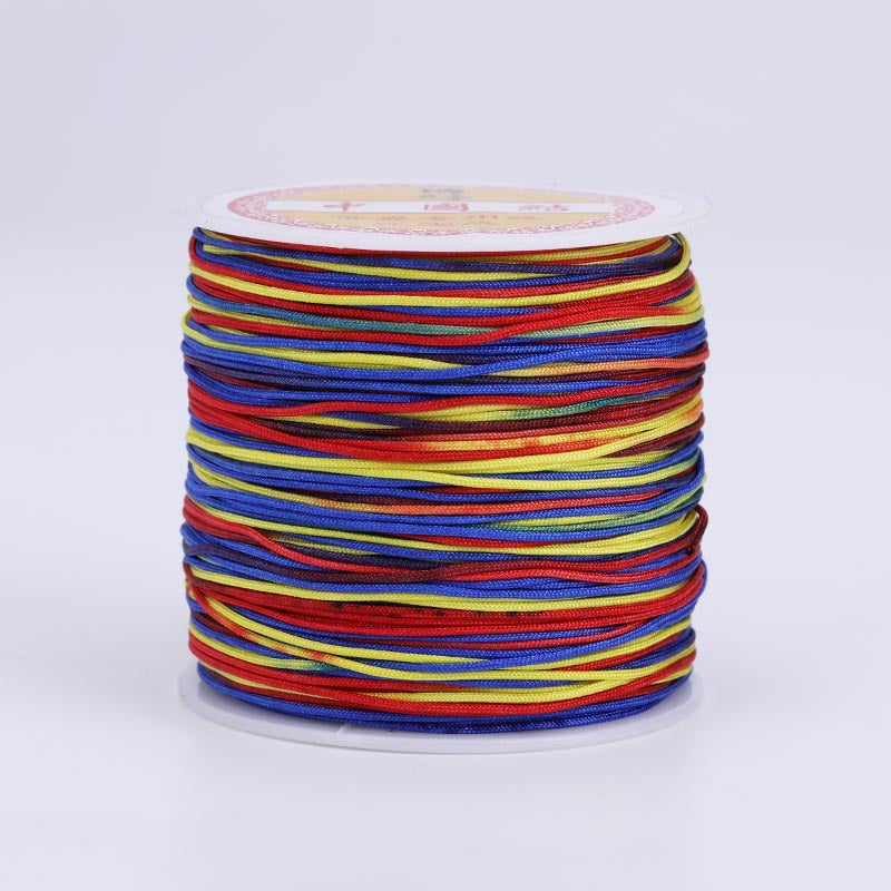 Gradient Colored Jade Thread No. 72, 100m Pieces, DIY Handmade Braided Bracelet Cord, Multicolor Gradient Bracelet Weaving Cord