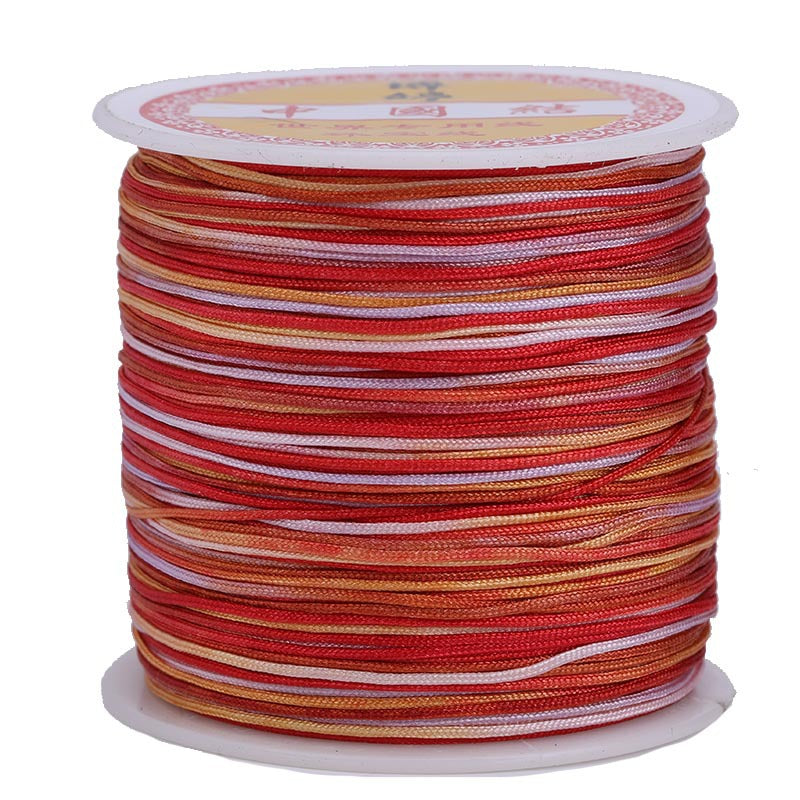 Gradient Colored Jade Thread No. 72, 100m Pieces, DIY Handmade Braided Bracelet Cord, Multicolor Gradient Bracelet Weaving Cord