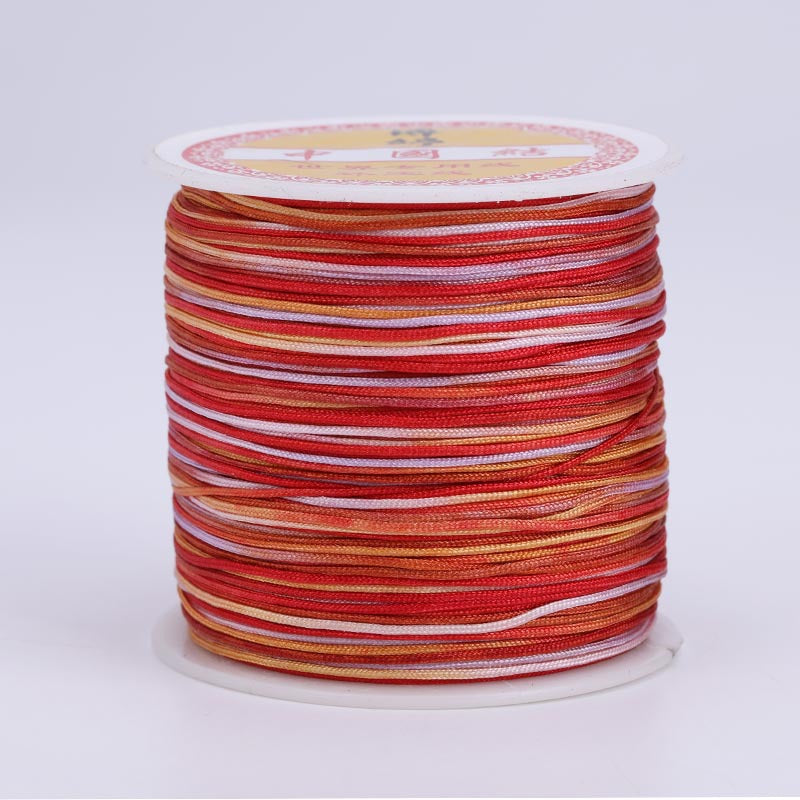 Gradient Colored Jade Thread No. 72, 100m Pieces, DIY Handmade Braided Bracelet Cord, Multicolor Gradient Bracelet Weaving Cord