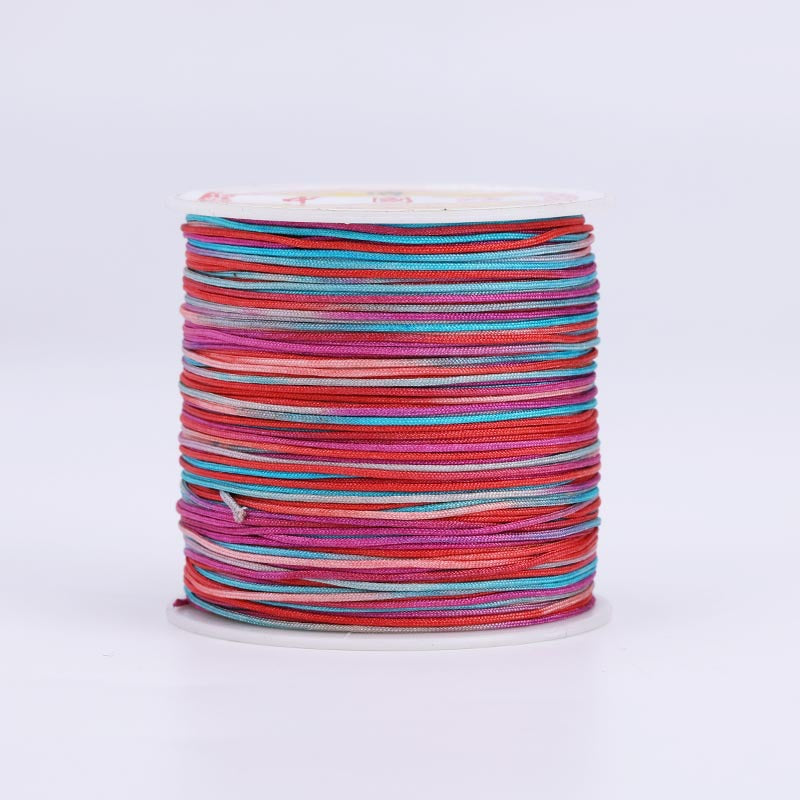 Gradient Colored Jade Thread No. 72, 100m Pieces, DIY Handmade Braided Bracelet Cord, Multicolor Gradient Bracelet Weaving Cord