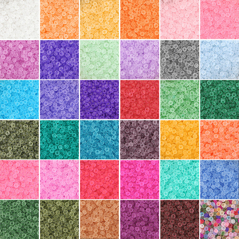 High quality domestic transparent frosted rice beads loose beads handmade DIY bracelet necklace accessories material factory direct sales