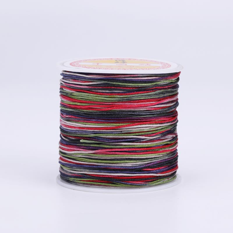 Gradient Colored Jade Thread No. 72, 100m Pieces, DIY Handmade Braided Bracelet Cord, Multicolor Gradient Bracelet Weaving Cord