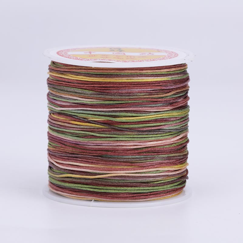 Gradient Colored Jade Thread No. 72, 100m Pieces, DIY Handmade Braided Bracelet Cord, Multicolor Gradient Bracelet Weaving Cord