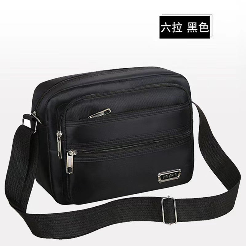 New Men's Coin Purse Casual Large Capacity Chest Bag Multi-layer Large Capacity Shoulder Bag Simple Solid Color Crossbody Bag