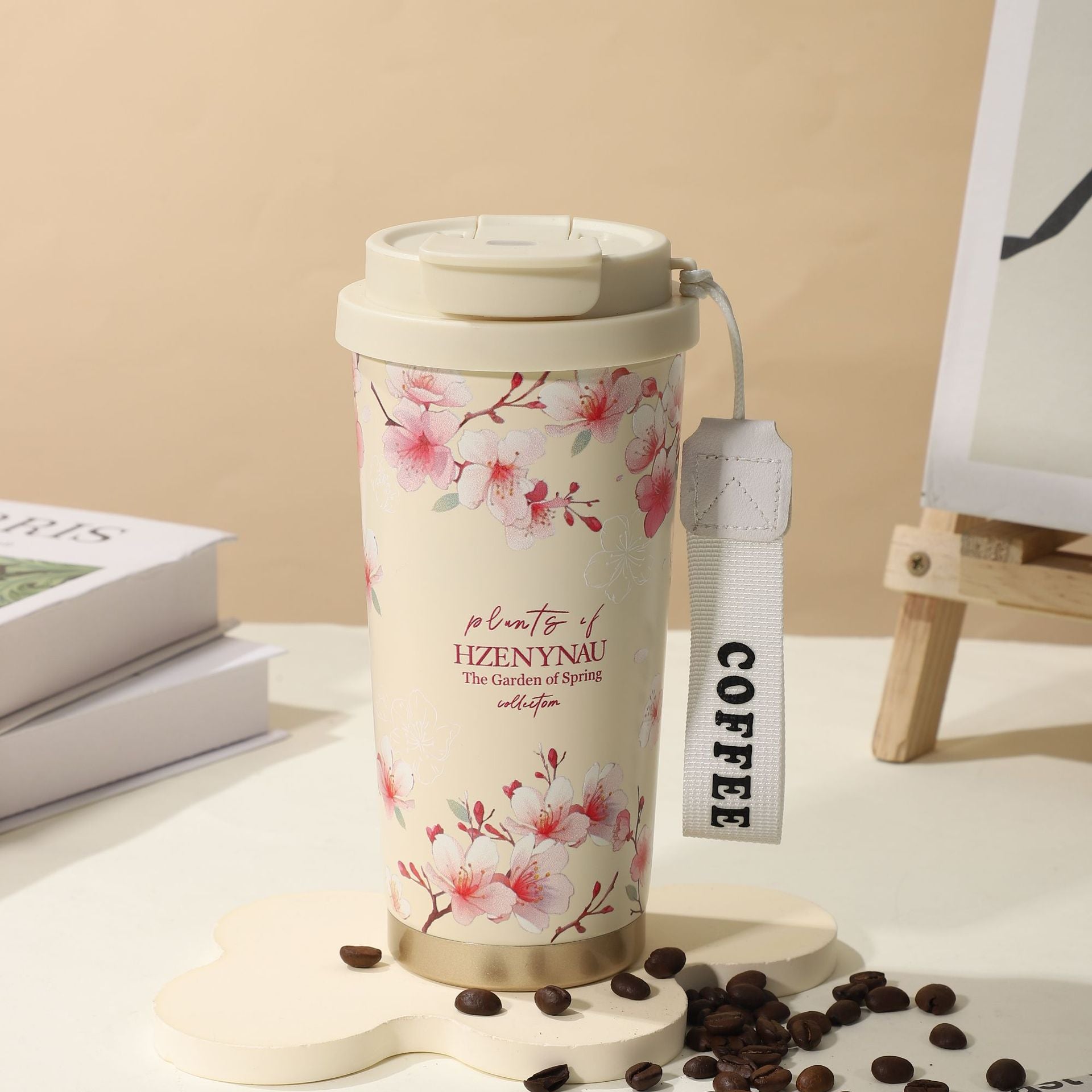 Summer Insulated Stainless Steel Water Cup, Thermos Cup, Coffee Cup, Double-Layer Car Cup, Smart Display Gift Cup, Customizable