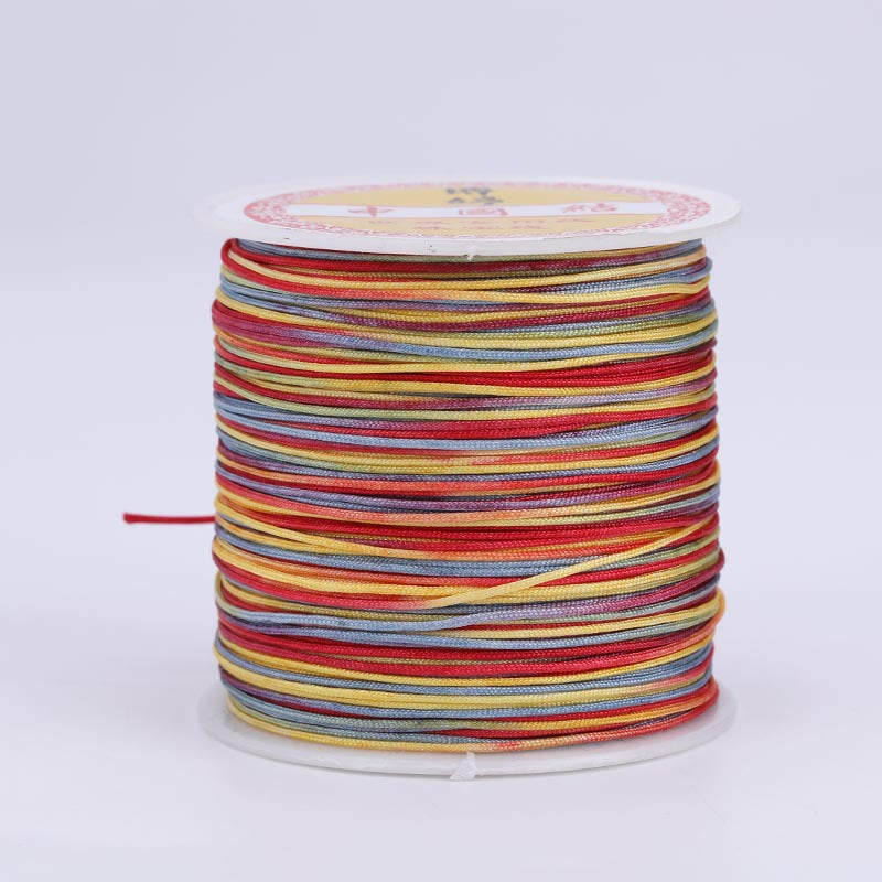 Gradient Colored Jade Thread No. 72, 100m Pieces, DIY Handmade Braided Bracelet Cord, Multicolor Gradient Bracelet Weaving Cord