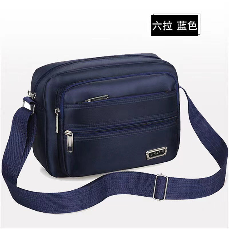 New Men's Coin Purse Casual Large Capacity Chest Bag Multi-layer Large Capacity Shoulder Bag Simple Solid Color Crossbody Bag
