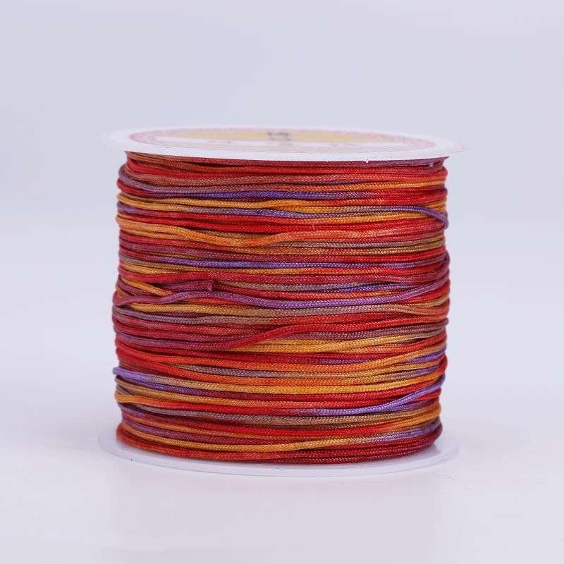 Gradient Colored Jade Thread No. 72, 100m Pieces, DIY Handmade Braided Bracelet Cord, Multicolor Gradient Bracelet Weaving Cord
