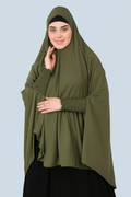 Women Stretchable Hijab-Olive