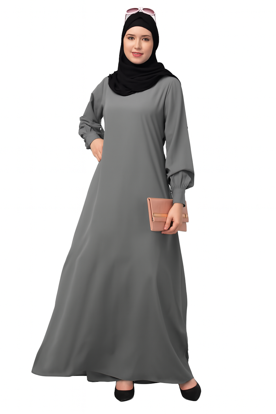Women's Inner Abaya Dress-Grey (Size-S)